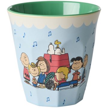 RICE x PEANUTS Melamine CUP "Life Is Better" Snoopy Soft Blue (250 ml)