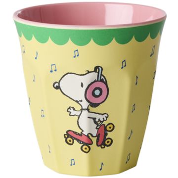 RICE x PEANUTS Melamine CUP "Feeling Good" Snoopy Soft Yellow (250 ml)