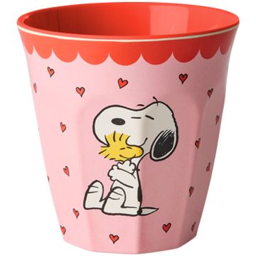 RICE x PEANUTS Melamine CUP "You Are So Sweet" Snoopy Soft Pink (250 ml) 