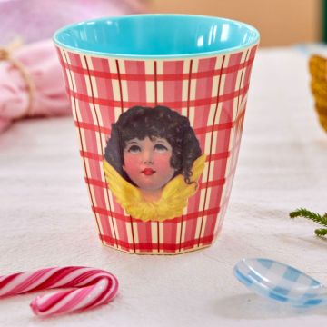 RICE Melamin BECHER Weihnachtsengel rot