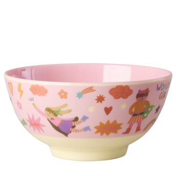 RICE Melamine BOWL "Hero" pink