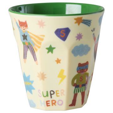 RICE Melamin BECHER "Hero" grün