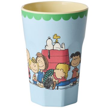 RICE x PEANUTS Tall Melamine CUP Snoopy Soft Blue (400 ml)