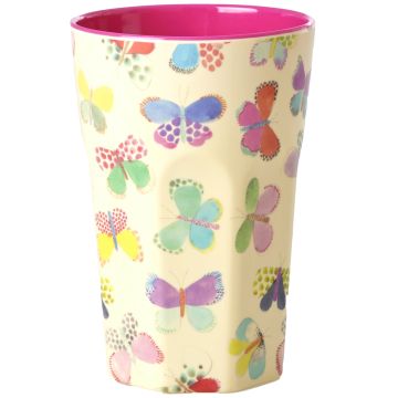 RICE Melamin Latte Macchiato Becher SCHMETTERLINGE