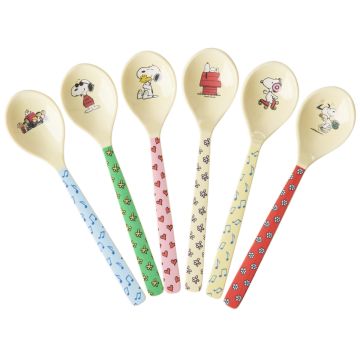 RICE x PEANUTS 6 Melamine TEASPOONS Snoopy