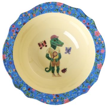 RICE Kleine Melamin Vintage Schüssel NATHALIE LÉTÉ blau