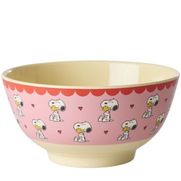 RICE x PEANUTS Melamine BOWL Snoopy Soft Pink (700 ml)