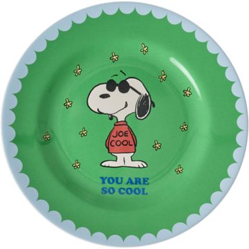 RICE x PEANUTS Melamine SIDE PLATE "You Are So Cool" Snoopy" Green (Ø20 cm)