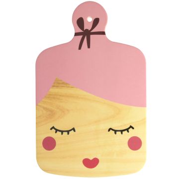 RICE Melamin SCHNEIDEBRETT Dame mit Rosa Haaren