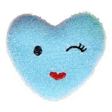 RICE Schwamm HERZ blau