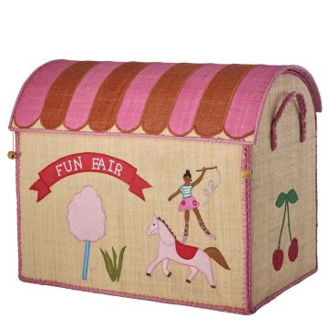 RICE Toy Basket FUN FAIR pink Large