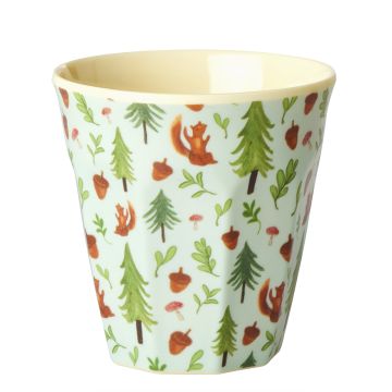 RICE Melamin Kinderbecher HAPPY FOREST blau