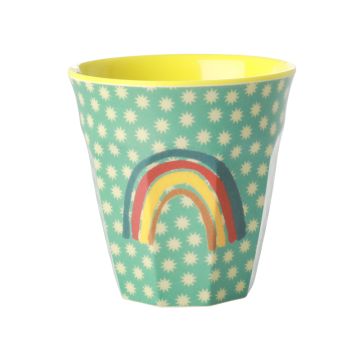RICE Melamin Becher REGENBOGEN mint