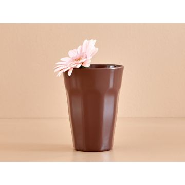 RICE Melamin Latte Macchiato Becher BRAUN