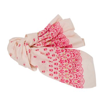 Schal mit rosa Blumenmotiv von RICE