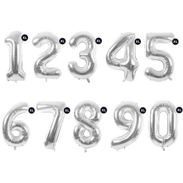 Rico Design XL Birthday Balloon silver