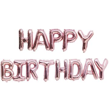 Rico Design Geburtstagsballons HAPPY BIRTHDAY rosa