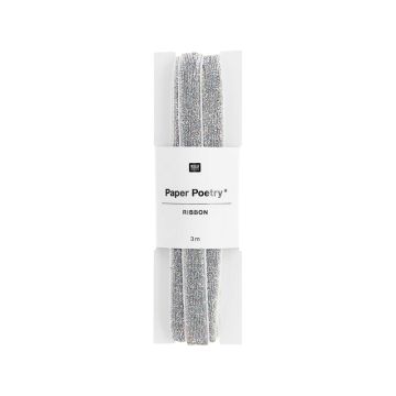 Rico Design GLITZERBAND silber