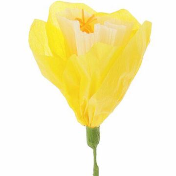 Rico Design Small Paper Flower DAFFODIL yellow-white
