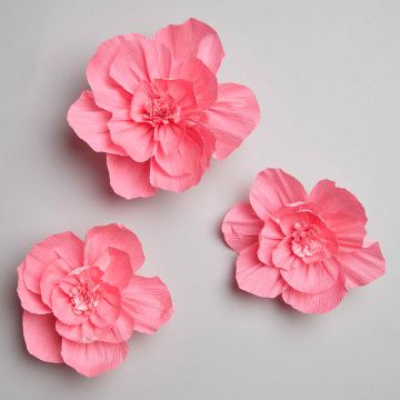Rico Design 3 PAPER BLOSSOMS neon pink M/L