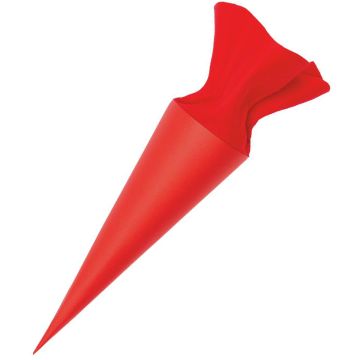 Rico Design SCHOOL CONE with Felt Closure Red (35 cm)