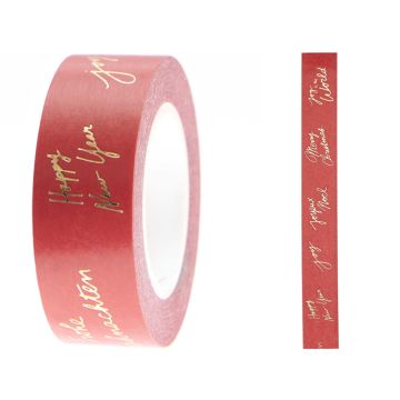 Rico Design Washi Tape MERRY CHRISTMAS rot
