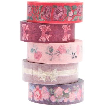 Rico Design Washi Tape Set LA VIE EN ROSE pink