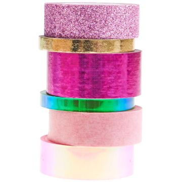 Rico Design Washi Tape Set MIX rosa