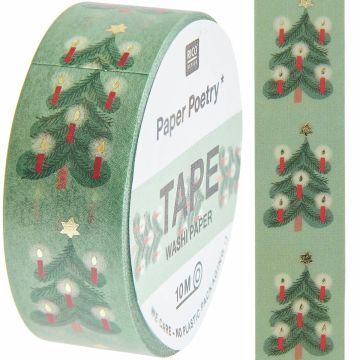 Rico Design WASHI TAPE Weihnachtsbäume mint