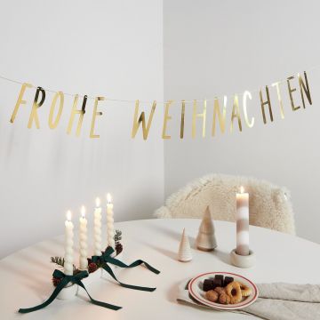 Rico Design GARLAND Frohe Weihnachten gold