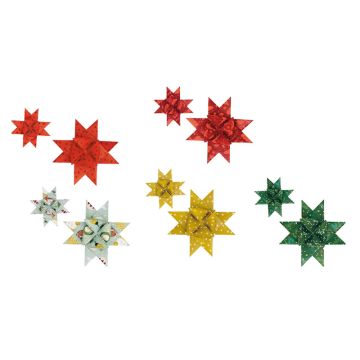 Rico Design 10 FRÖBELSTERNE Nostalgic Christmas classic M & L