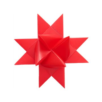 Rico Design 10 FRÖBELSTERNE aus Transparentpapier rot M& L