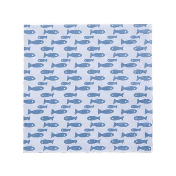 Rico Design 20 Servietten Christliche Feste FISCHE blau