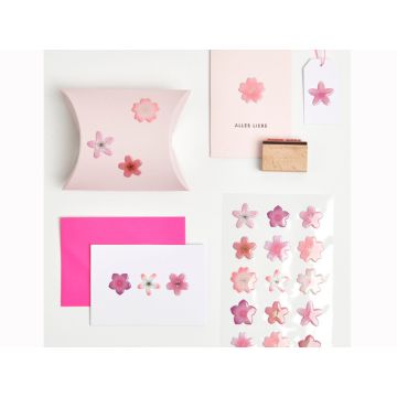 Rico Design 25 Gel Stickers CHERRY BLOSSOM glitter