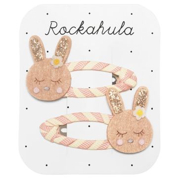 Rockahula 2 HAIR CLIPS Stripey Bunny