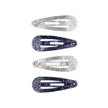Souza 4 Haarspangen IRENE Glitzer blau