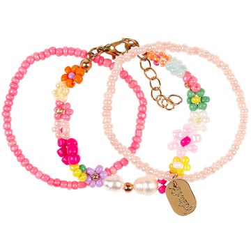 Souza 3 Bracelets LOIZ Flower pink