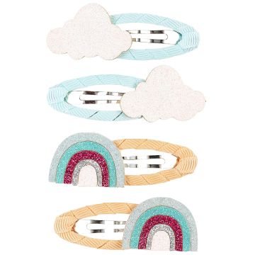 Souza 4 HAIR CLIPS Clouds & Rainbows Yaella