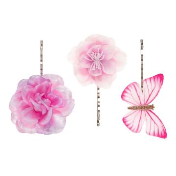 Souza 3 Haarklammern CLEO pink-lila