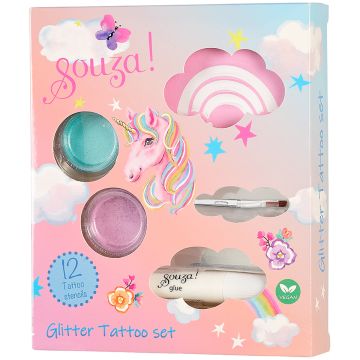 Souza Vegane Glitzer Tattoos EINHORN