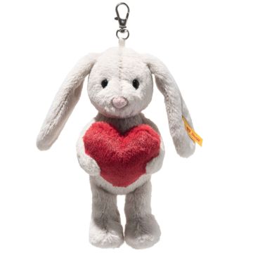 Steiff BAG CHARM Taschenanhänger HOPPIE HASE mit Herz Love (15 cm)