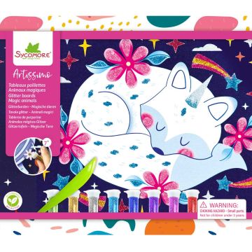 Sycomore 5 GLITZERBILDER "Artissimo" Magische Tiere (7 Jahre+)                                                       