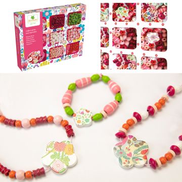 Sycomore WOODEN BEAD SET "Les Perles" Flower