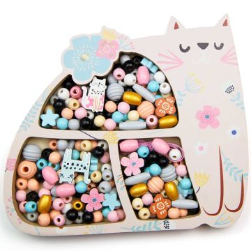 Sycomore WOODEN BEAD SET "Les Perles" Cat