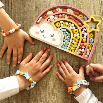 Sycomore WOODEN BEAD SET "Les Perles" Rainbow Small