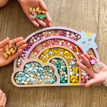 Sycomore WOODEN BEAD SET "Les Perles" Rainbow Large