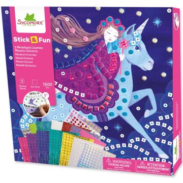 Sycomore MOSAIC CRAFT KIT "Stick & Fun" Unicorn (5 years+)