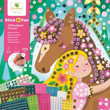 Sycomore MOSAIC CRAFT KIT "Stick & Fun" Horses (5 years+)