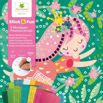 Sycomore MOSAIC CRAFT KIT "Stick & Fun" Forest Princesses (5 years+)
