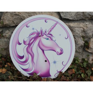 VAH RITTER*IN SCHILD Arabella Rund Rosa (Ø34cm)